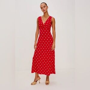 Giadzy x Rails Terena Dress in red and white polka dot